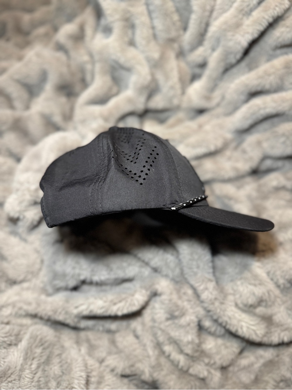 Black Rope-Trim Performance Cap - Picture 5 of 6
